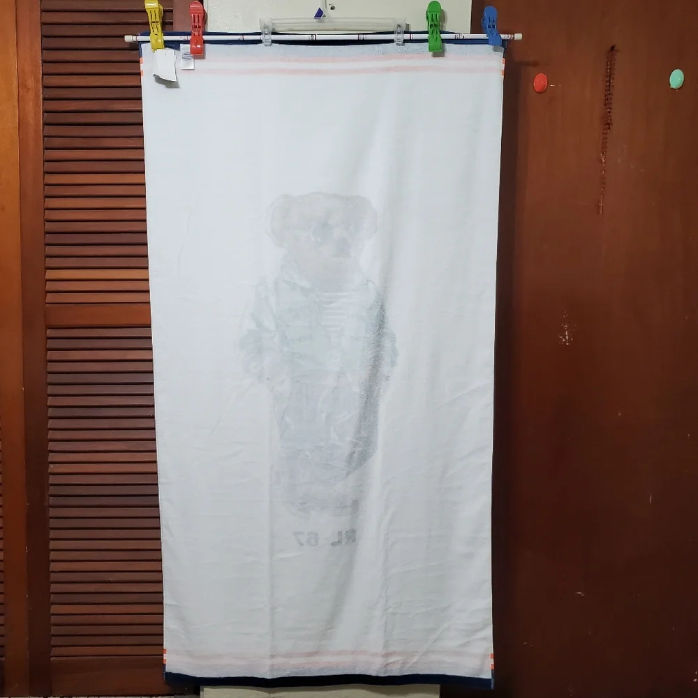 Beach Boy Polo Ralph Lauren Bear Beach Towel - Picture 7 of 13